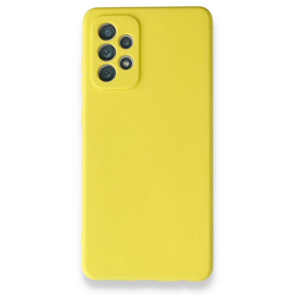 CLZ942 Samsung Galaxy A72 Kılıf Nano İçi Kadife  Silikon - Ürün Rengi : Sarı