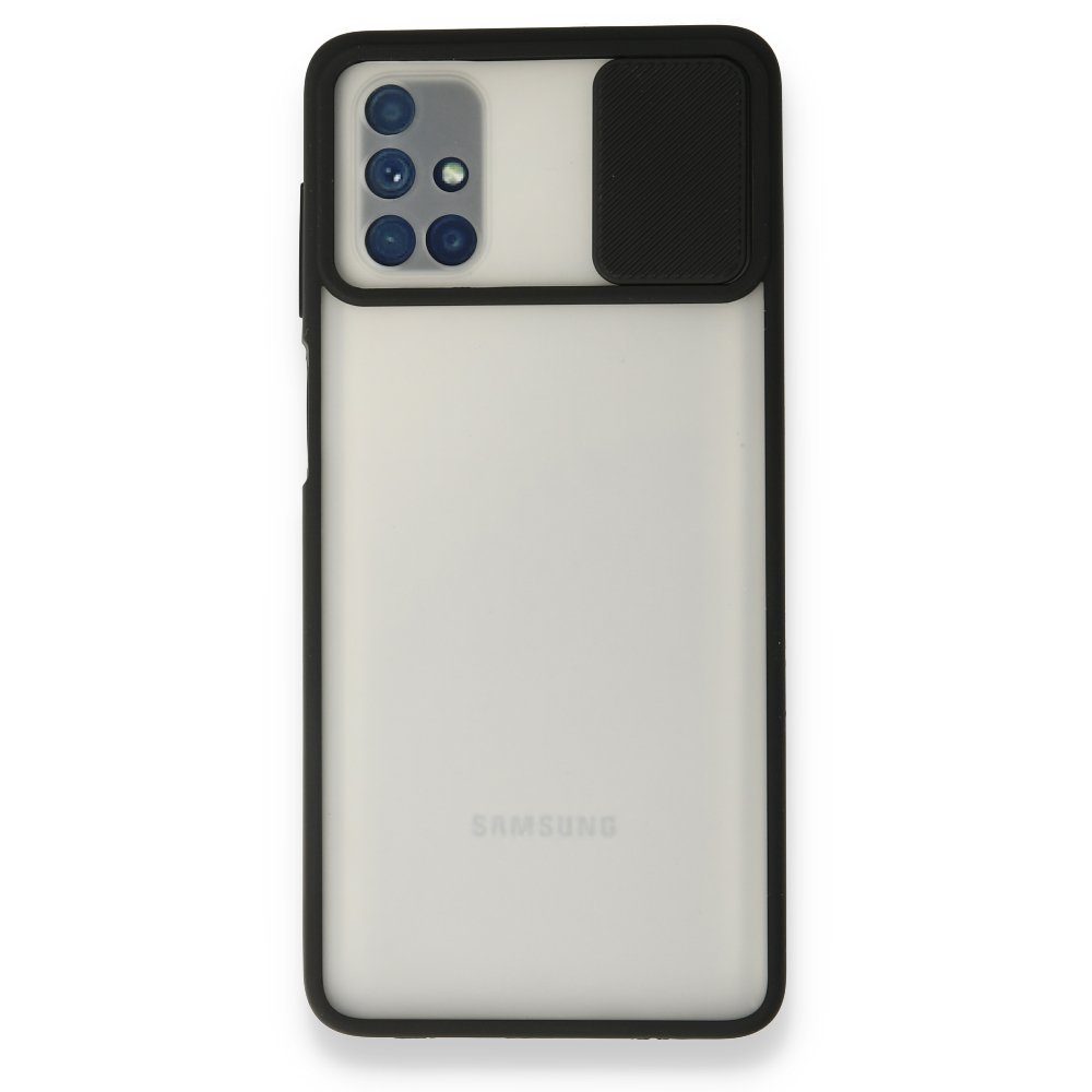 CLZ942 Samsung Galaxy M51 Kılıf Palm Buzlu Kamera Sürgülü Silikon - Ürün Rengi : Lila