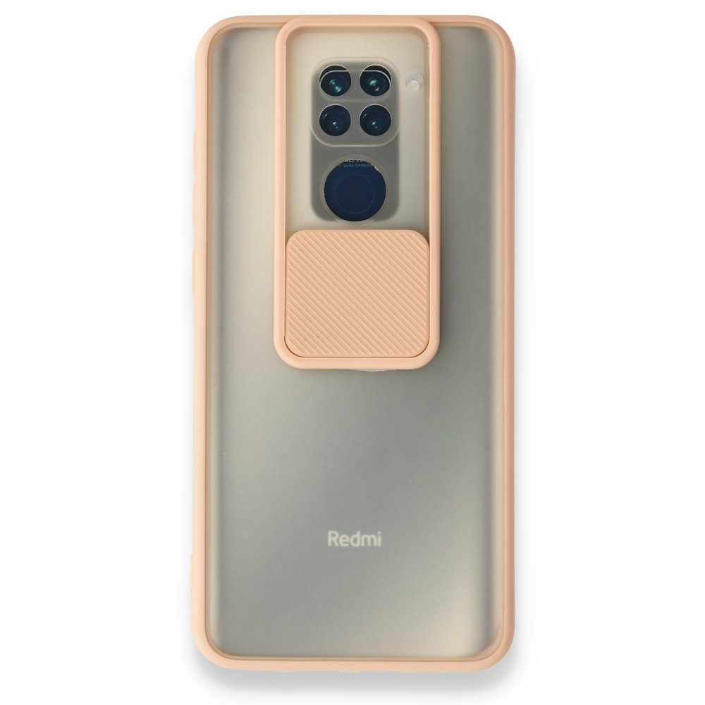 CLZ942 Xiaomi Redmi Note 9 Kılıf Palm Buzlu Kamera Sürgülü Silikon - Ürün Rengi : Sarı