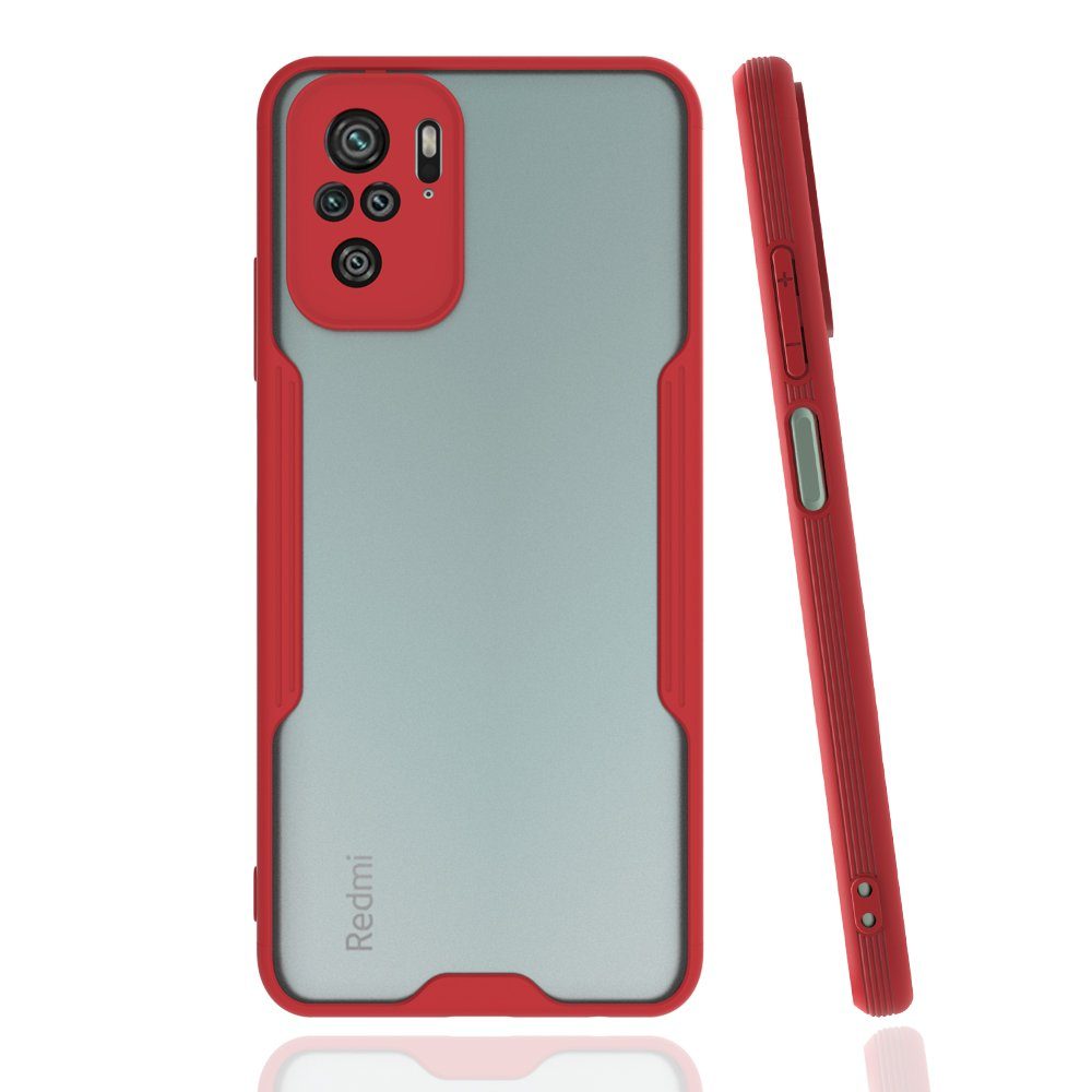 CLZ942 Xiaomi Redmi Note 10s Kılıf Platin Silikon - Ürün Rengi : Kırmızı