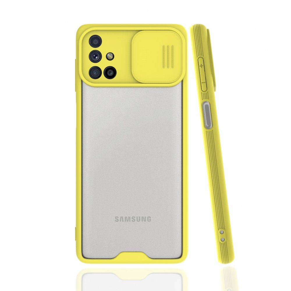 CLZ942 Samsung Galaxy M51 Kılıf Platin Kamera Koruma Silikon - Ürün Rengi : Lila