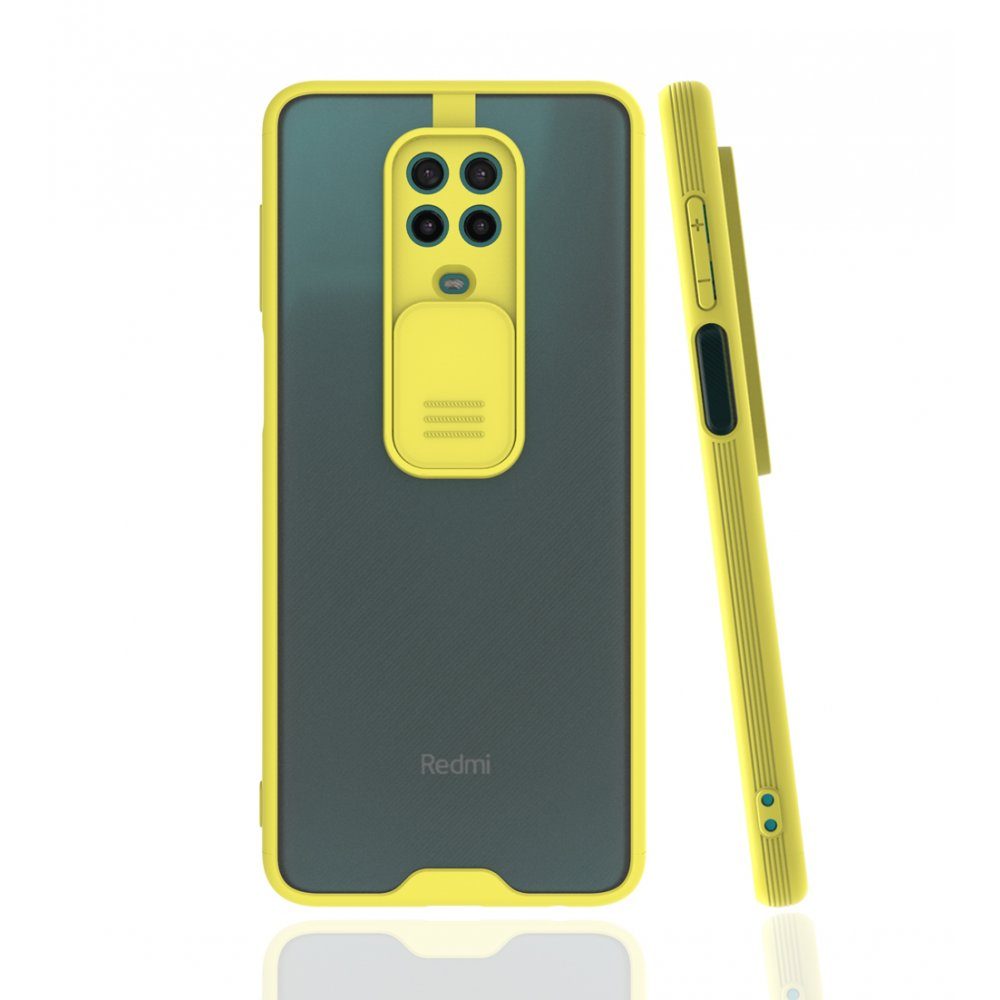 CLZ942 Xiaomi Redmi Note 9s Kılıf Platin Kamera Koruma Silikon - Ürün Rengi : Sarı
