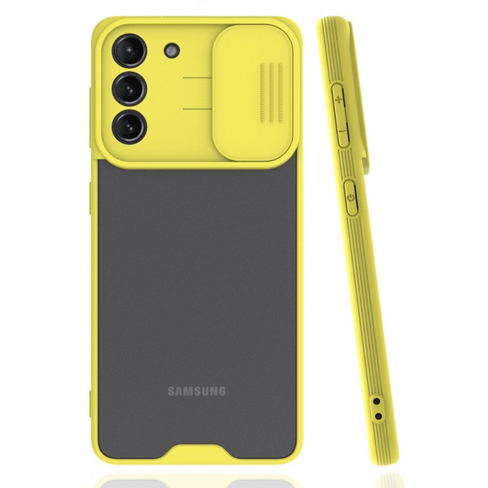 CLZ942 Samsung Galaxy S21 Kılıf Platin Kamera Koruma Silikon - Ürün Rengi : Pembe
