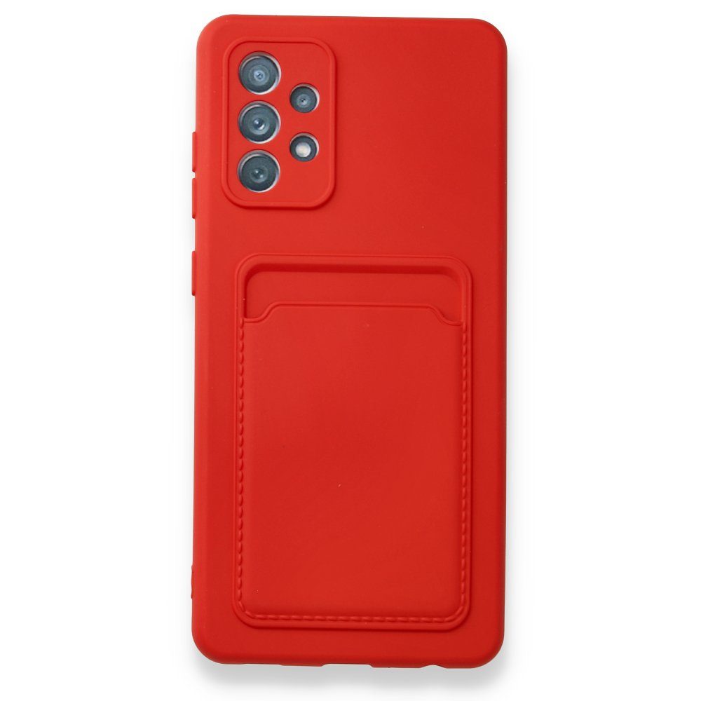 CLZ942 Samsung Galaxy A32 Kılıf Kelvin Kartvizitli Silikon - Ürün Rengi : Kırmızı