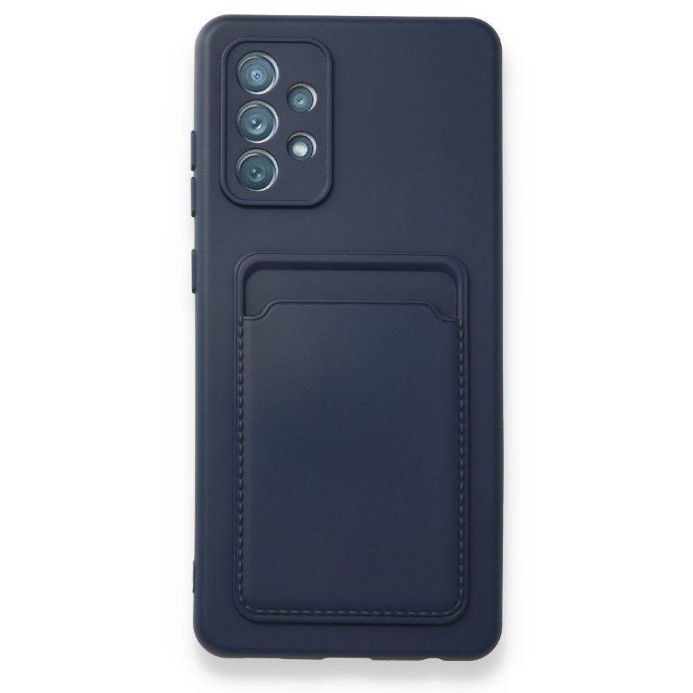 CLZ942 Samsung Galaxy A52 Kılıf Kelvin Kartvizitli Silikon - Ürün Rengi : Lila