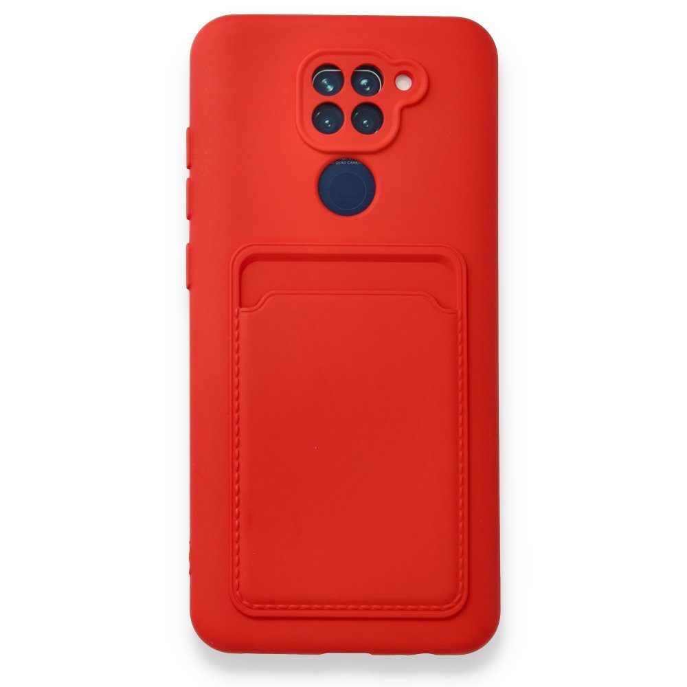 CLZ942 Xiaomi Redmi Note 9 Kılıf Kelvin Kartvizitli Silikon - Ürün Rengi : Kırmızı
