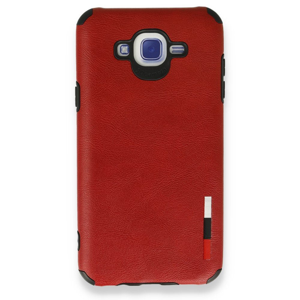 CLZ942 Samsung Galaxy J7 Kılıf Loop Deri Silikon - Ürün Rengi : Kırmızı