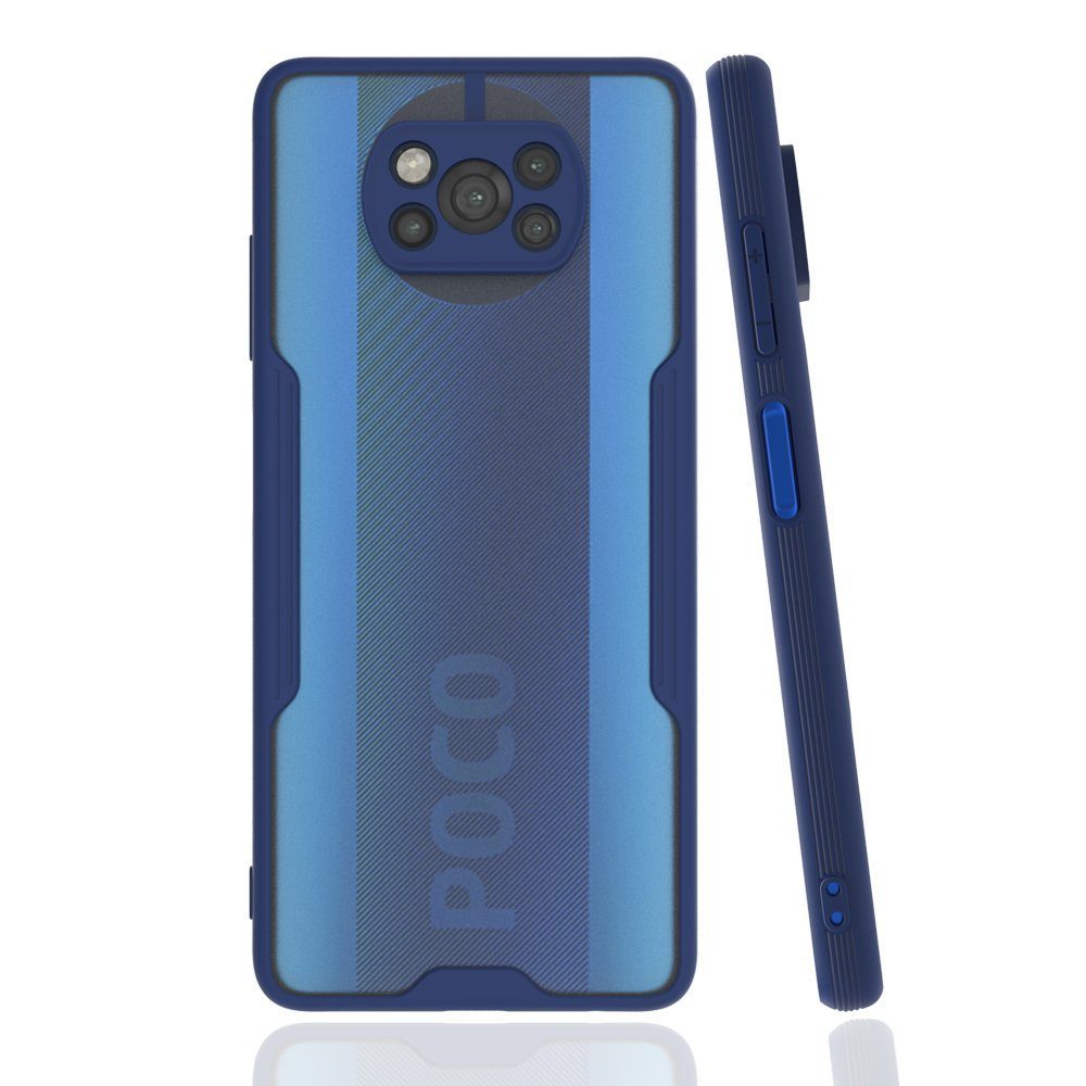 CLZ942 Xiaomi Pocophone X3 Pro Kılıf Platin Silikon - Ürün Rengi : Mavi