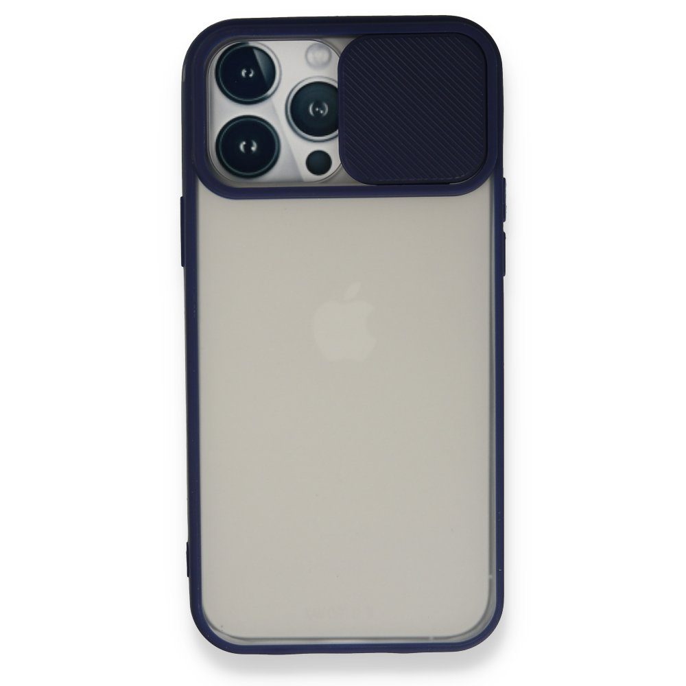 CLZ942 İphone 13 Pro Max Kılıf Palm Buzlu Kamera Sürgülü Silikon - Ürün Rengi : Pembe