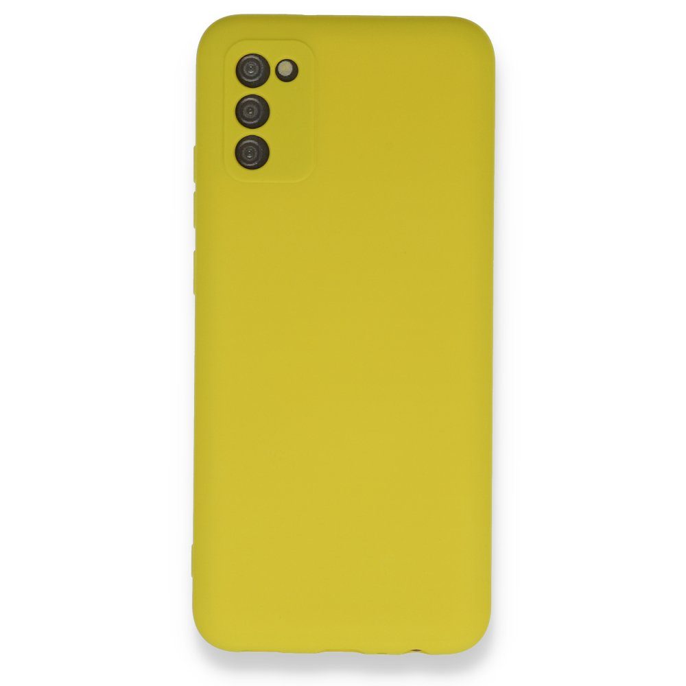 CLZ942 Samsung Galaxy A03s Kılıf Nano İçi Kadife  Silikon - Ürün Rengi : Sarı