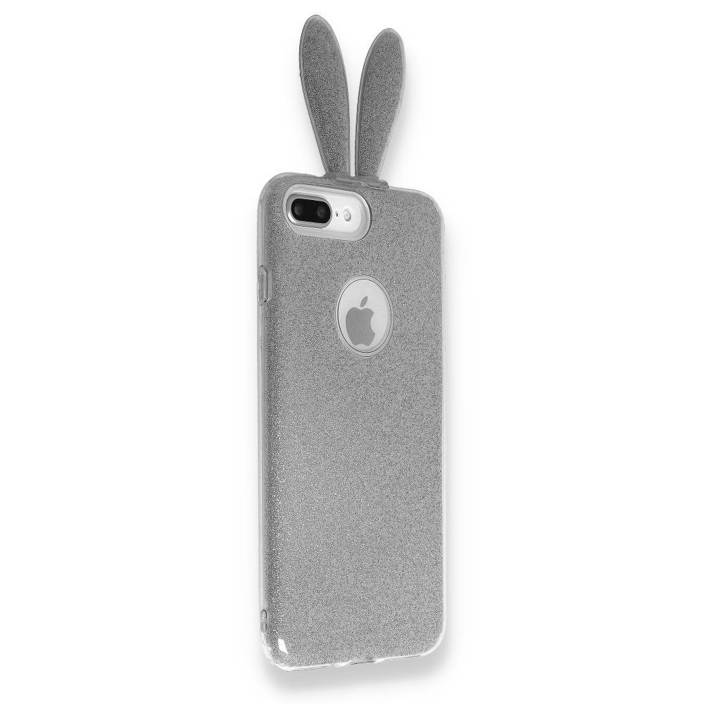 CLZ192 Samsung Galaxy Note 9 Kılıf Rabbit Simli Silikon - Ürün Rengi : Gümüş