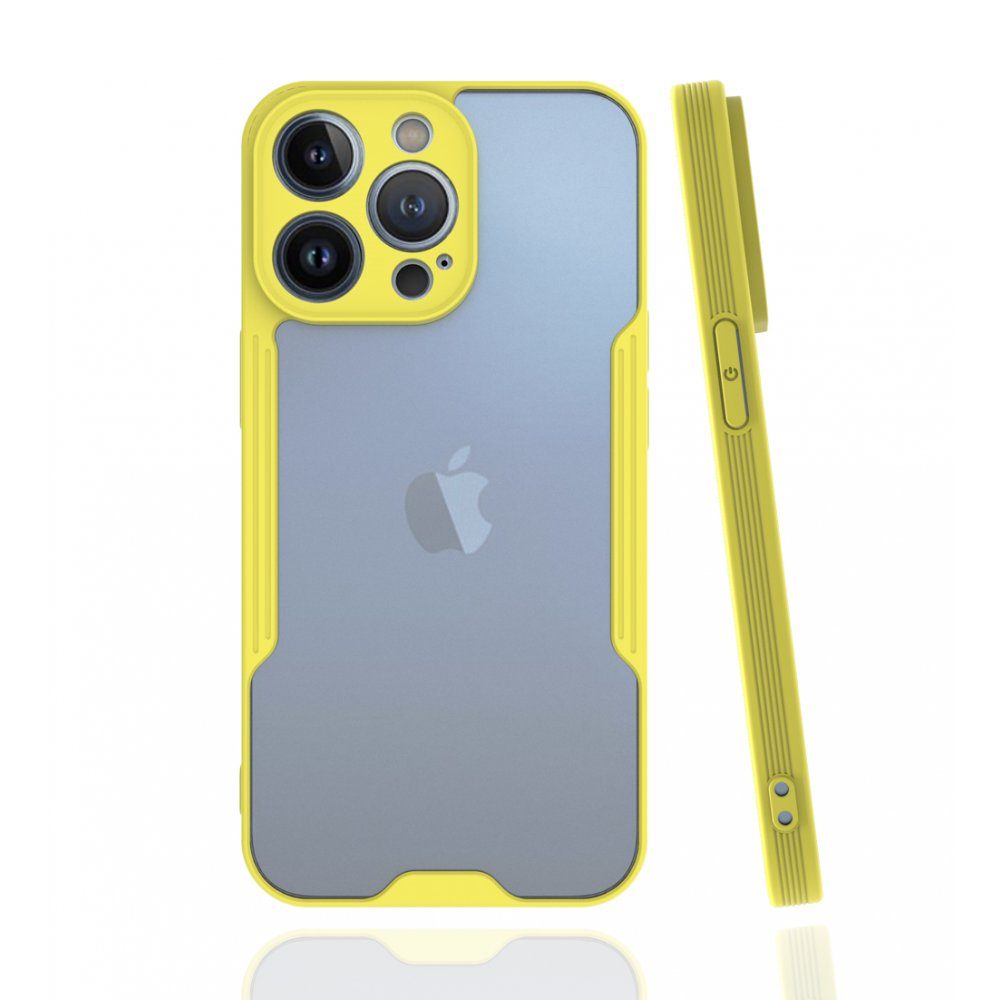 CLZ942 İphone 13 Pro Max Kılıf Platin Silikon - Ürün Rengi : Sarı