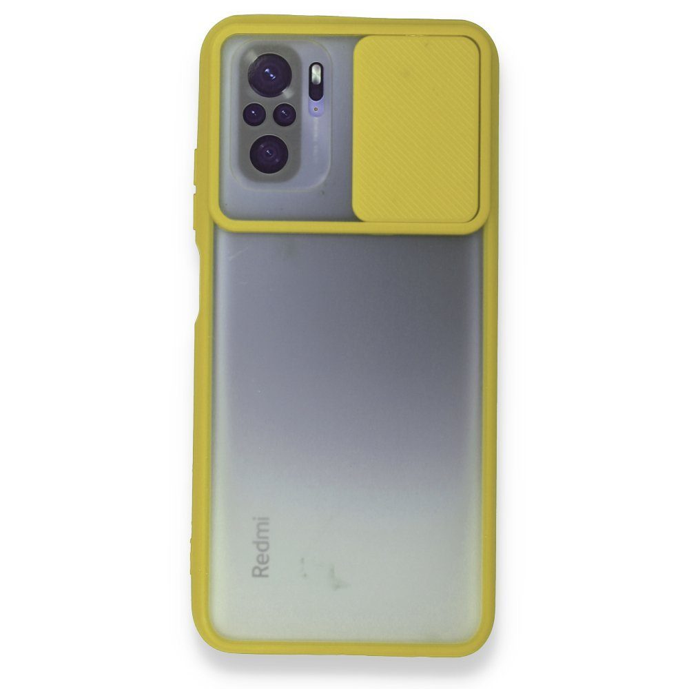 CLZ942 Xiaomi Redmi Note 10 Kılıf Palm Buzlu Kamera Sürgülü Silikon - Ürün Rengi : Lila