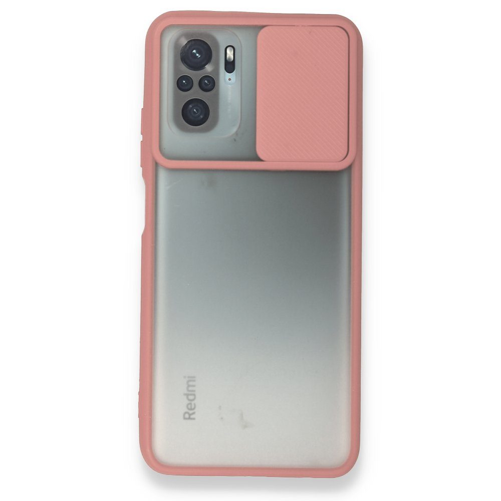 CLZ942 Xiaomi Redmi Note 10 Kılıf Palm Buzlu Kamera Sürgülü Silikon - Ürün Rengi : Lacivert