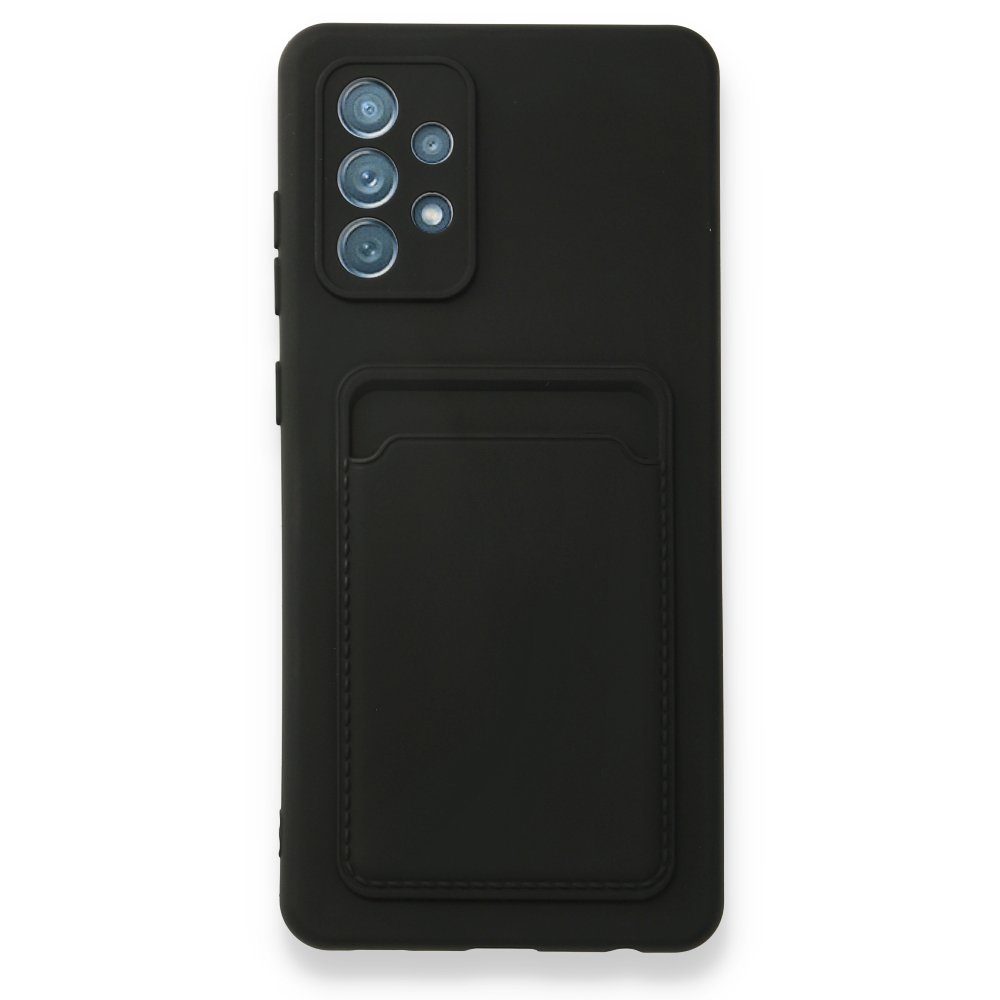 CLZ942 Samsung Galaxy A52s Kılıf Kelvin Kartvizitli Silikon - Ürün Rengi : Siyah