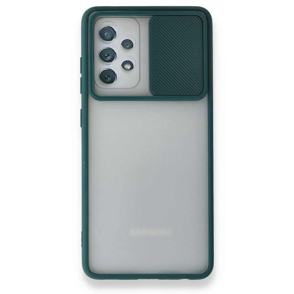 CLZ942 Samsung Galaxy A52s Kılıf Palm Buzlu Kamera Sürgülü Silikon - Ürün Rengi : Pembe