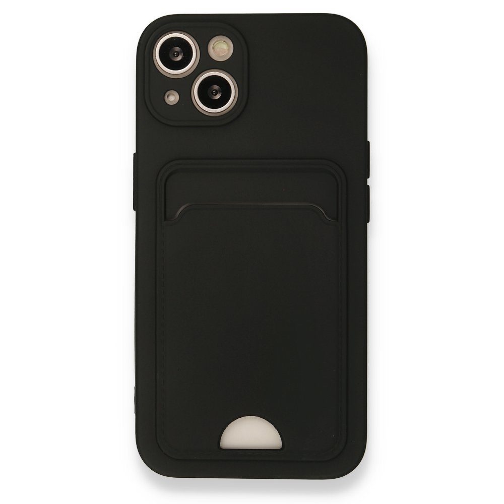 CLZ942 İphone 13 Kılıf Kelvin Kartvizitli Silikon - Ürün Rengi : Siyah