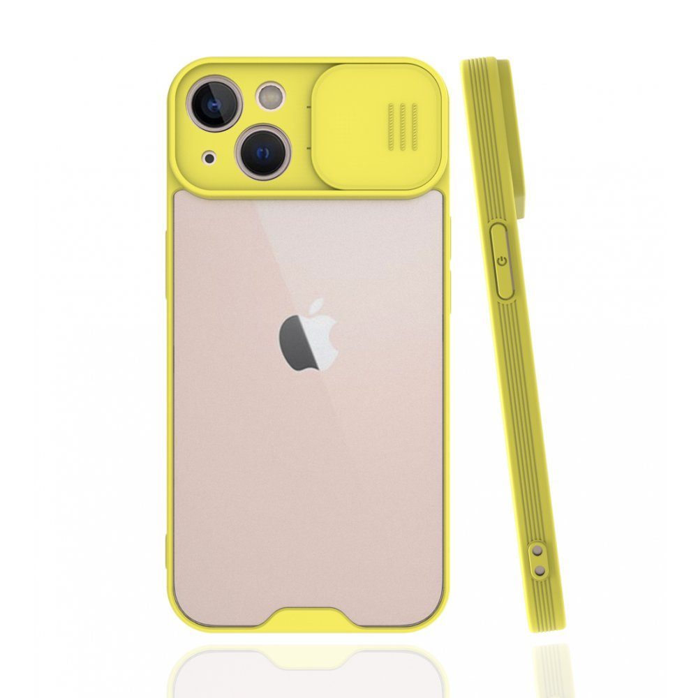 CLZ942 İphone 13 Kılıf Platin Kamera Koruma Silikon - Ürün Rengi : Sarı