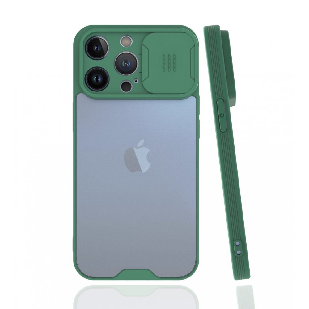CLZ942 İphone 13 Pro Kılıf Platin Kamera Koruma Silikon - Ürün Rengi : Açık Yeşil