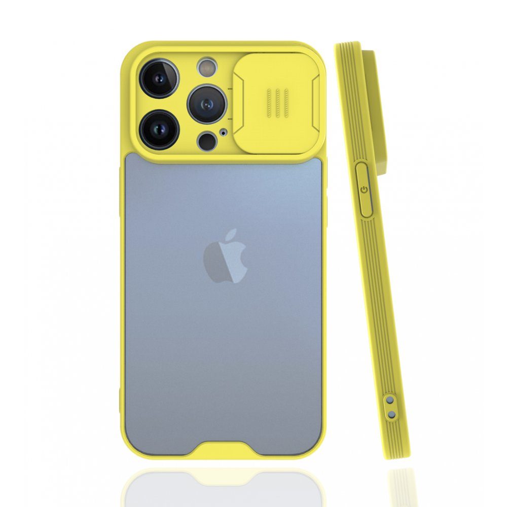 CLZ942 İphone 13 Pro Max Kılıf Platin Kamera Koruma Silikon - Ürün Rengi : Sarı
