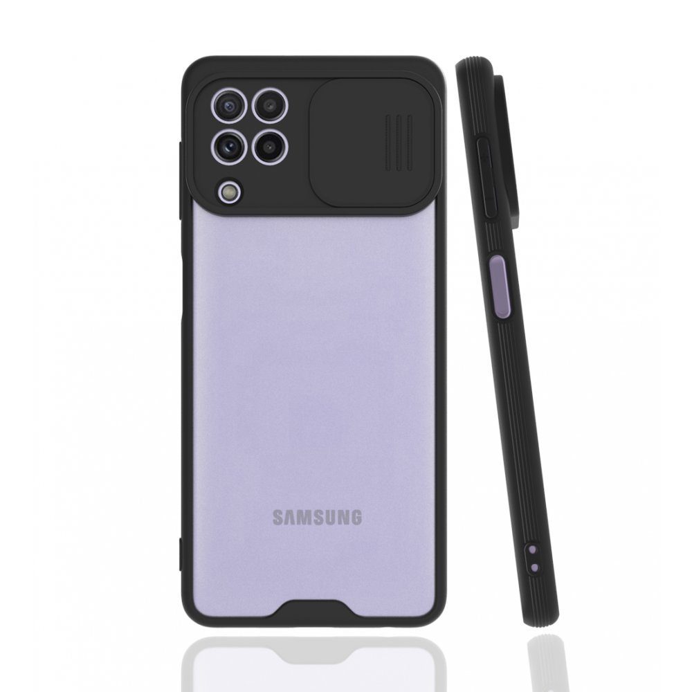 CLZ942 Samsung Galaxy M32 Kılıf Platin Kamera Koruma Silikon - Ürün Rengi : Lacivert