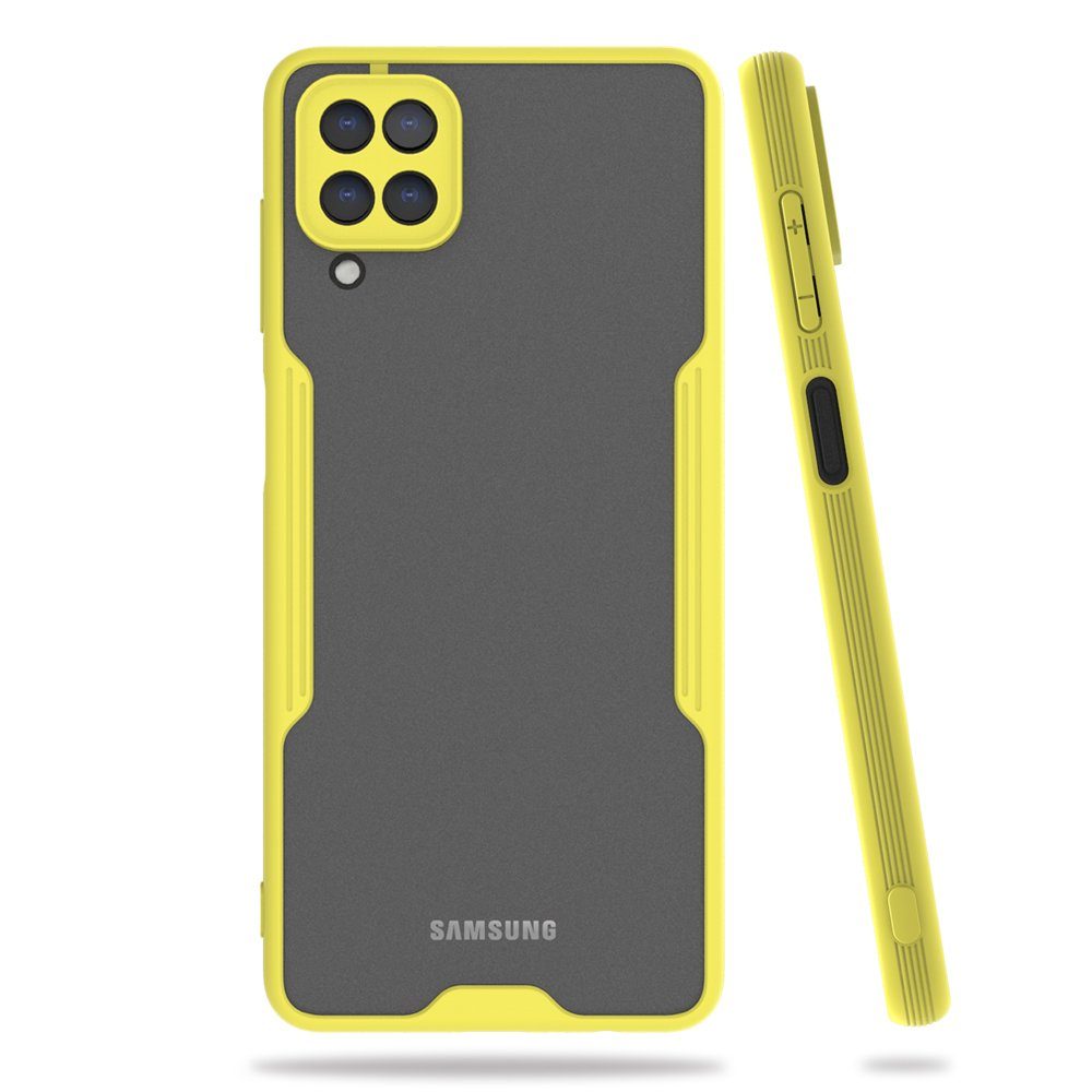 CLZ942 Samsung Galaxy A22 Kılıf Platin Silikon - Ürün Rengi : Sarı