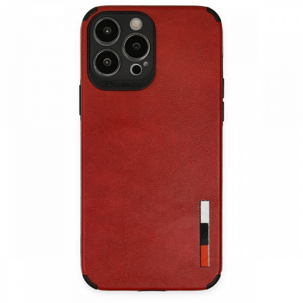 CLZ942 İphone 13 Pro Kılıf Loop Deri Silikon - Ürün Rengi : Kırmızı