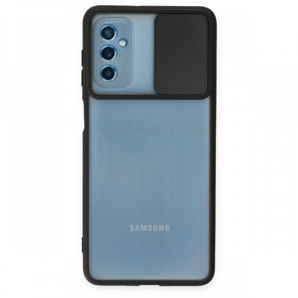 CLZ942 Samsung Galaxy M52 5g Kılıf Palm Buzlu Kamera Sürgülü Silikon - Ürün Rengi : Lila