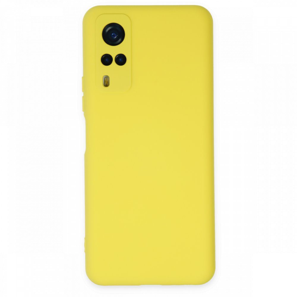 CLZ942 Vivo Y53s Kılıf Nano İçi Kadife  Silikon - Ürün Rengi : Sarı