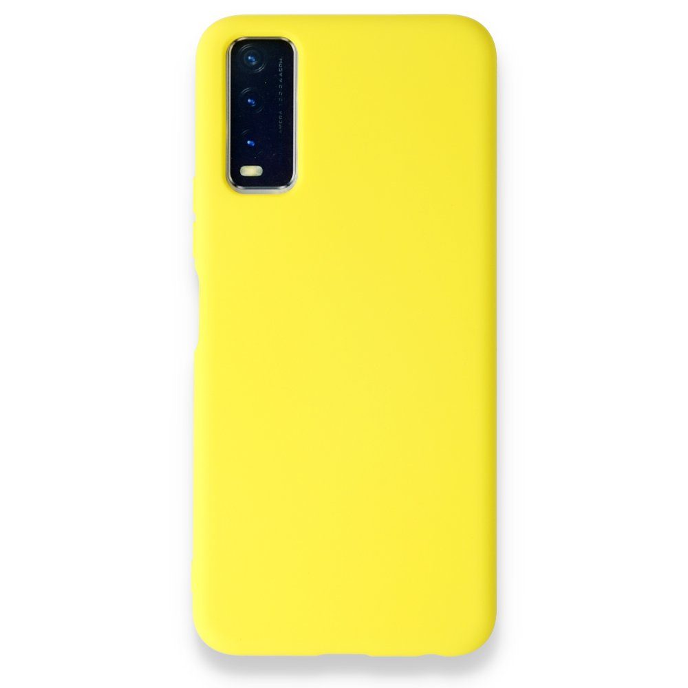 CLZ942 Vivo Y11s Kılıf Nano İçi Kadife  Silikon - Ürün Rengi : Sarı