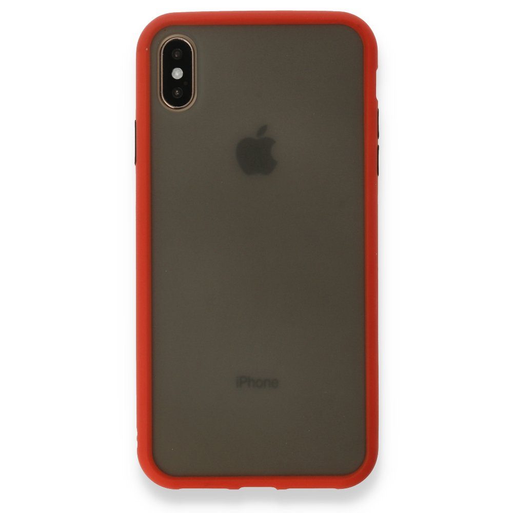 CLZ942 İphone Xs Max Kılıf Montreal Silikon Kapak - Ürün Rengi : Kırmızı