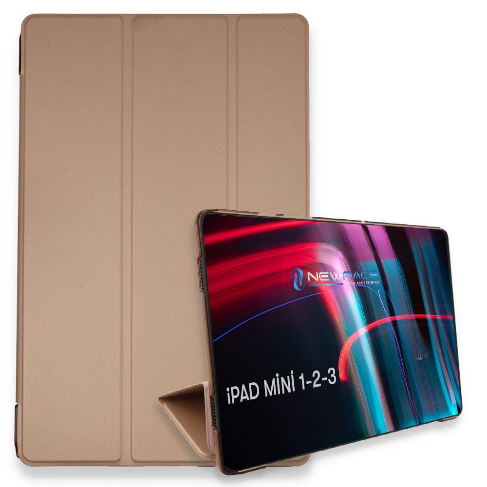 CLZ942 İpad Mini 1 Kılıf Tablet Smart Kılıf - Ürün Rengi : Gold