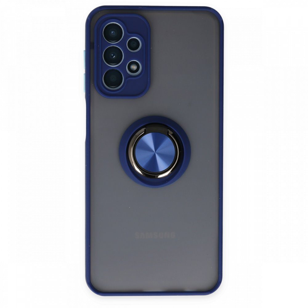 CLZ942 Samsung Galaxy A23 4g Kılıf Montreal Yüzüklü Silikon Kapak - Ürün Rengi : Buz Mavi
