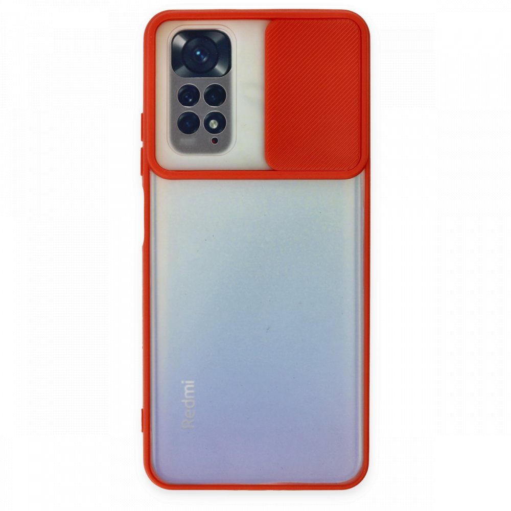 CLZ942 Xiaomi Redmi Note 11 Kılıf Palm Buzlu Kamera Sürgülü Silikon - Ürün Rengi : Sarı