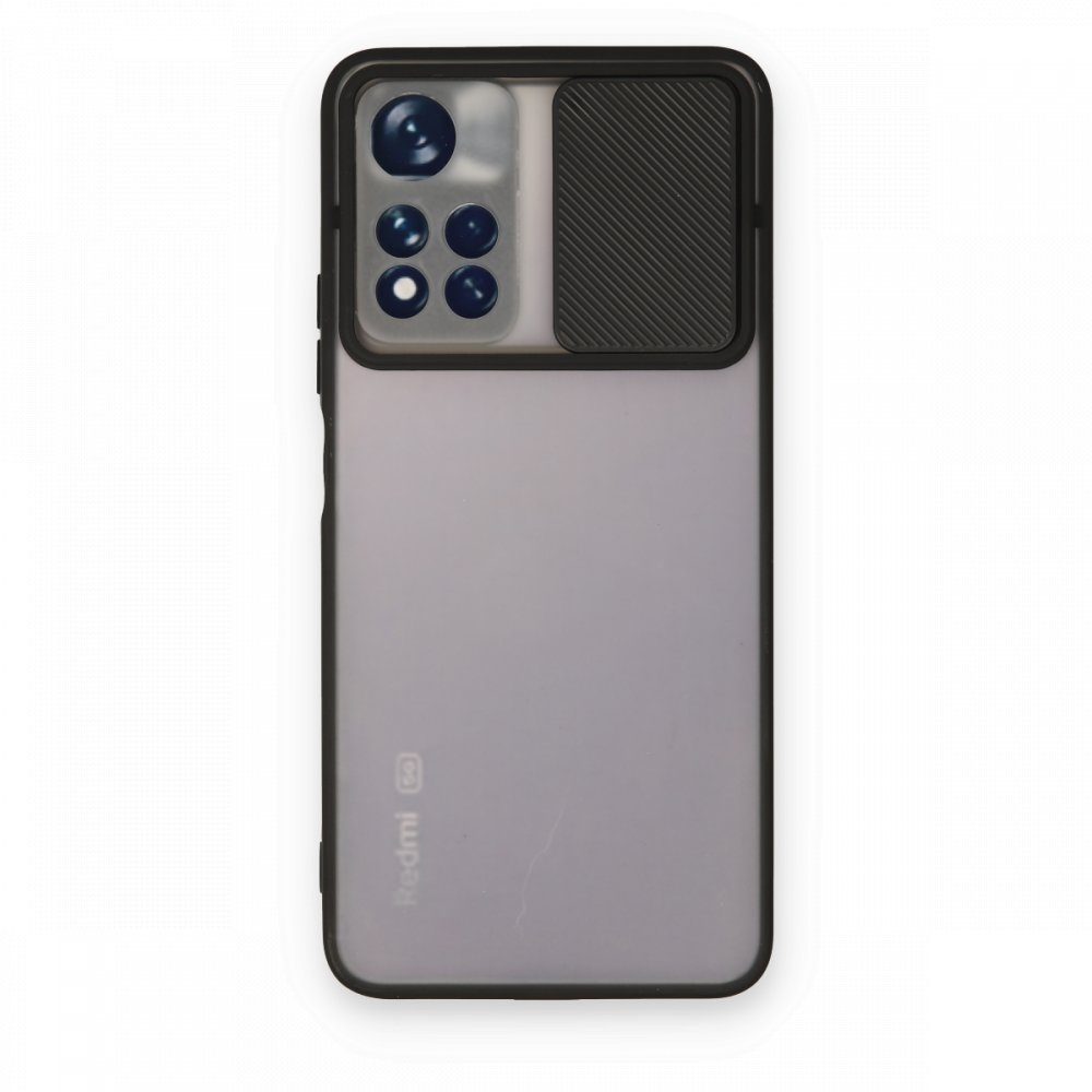 CLZ942 Xiaomi Poco M4 Pro 5g Kılıf Palm Buzlu Kamera Sürgülü Silikon - Ürün Rengi : Lacivert