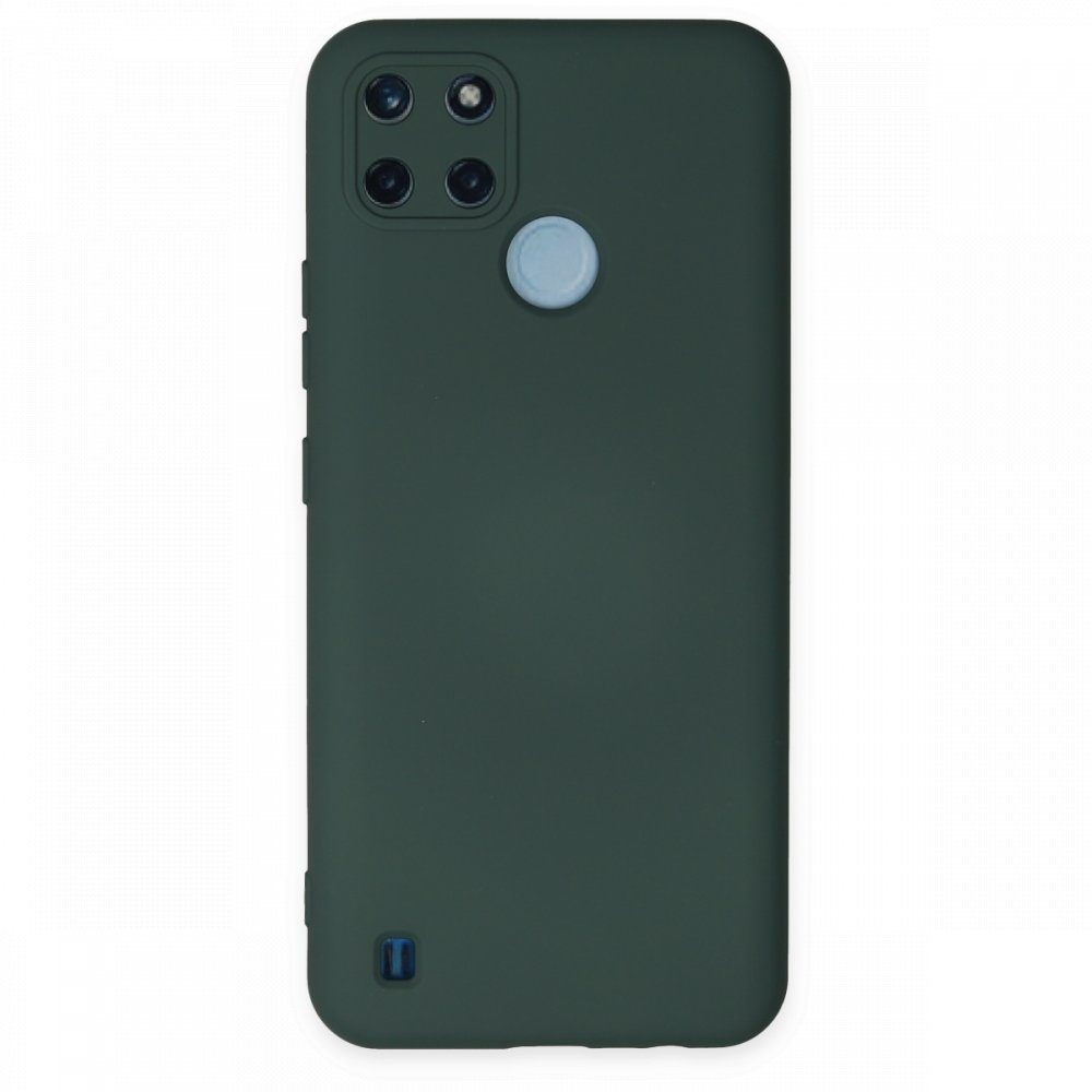 CLZ942 Realme C25y Kılıf Nano İçi Kadife  Silikon - Ürün Rengi : Koyu Yeşil