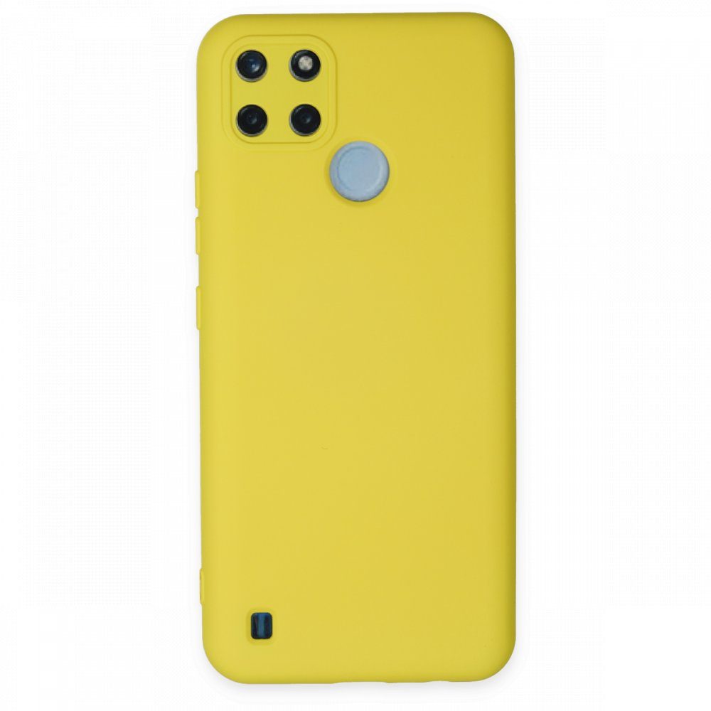 CLZ942 Realme C21y Kılıf Nano İçi Kadife  Silikon - Ürün Rengi : Sarı