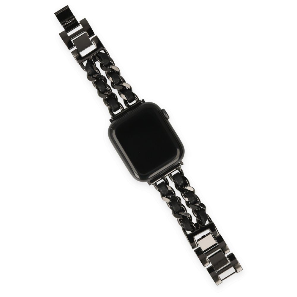 CLZ942 Apple Watch 38mm Kr405 Metal Bakla Kordon - Ürün Rengi : Lila