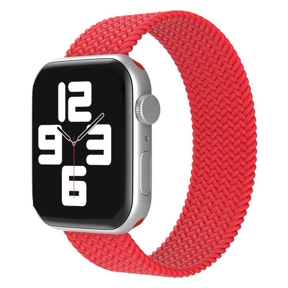 CLZ942 Apple Watch 45mm Ayarlı Solo Silikon Kordon - Ürün Rengi : Kırmızı