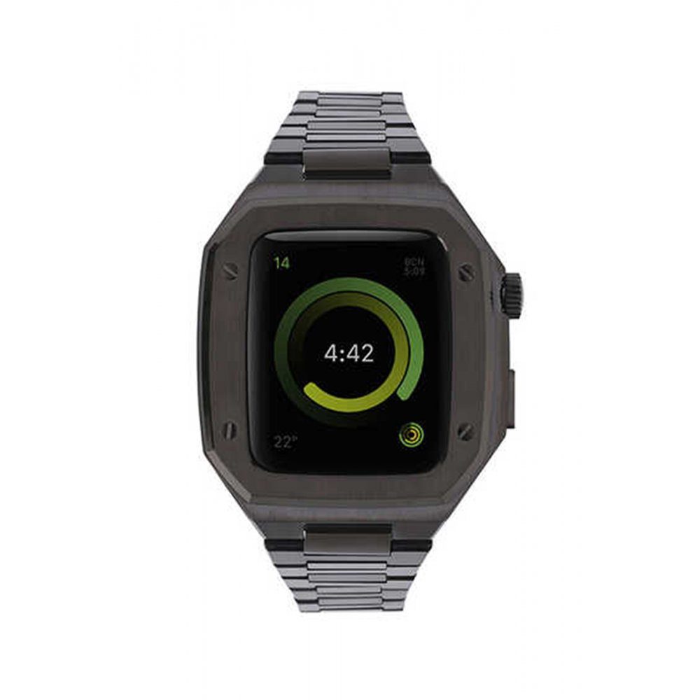 CLZ942 Apple Watch 44mm Metal Petek Kasalı Kordon - Ürün Rengi : Gümüş