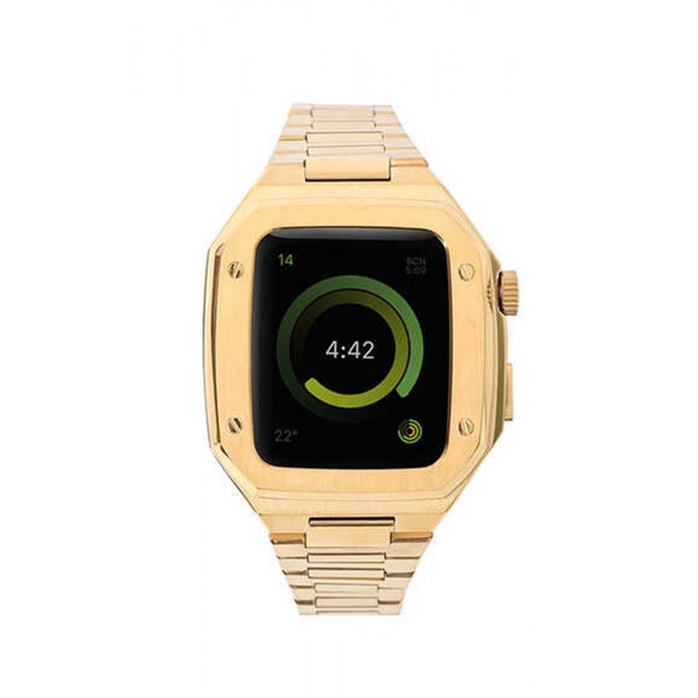 CLZ942 Apple Watch 45mm Metal Petek Kasalı Kordon - Ürün Rengi : Gümüş