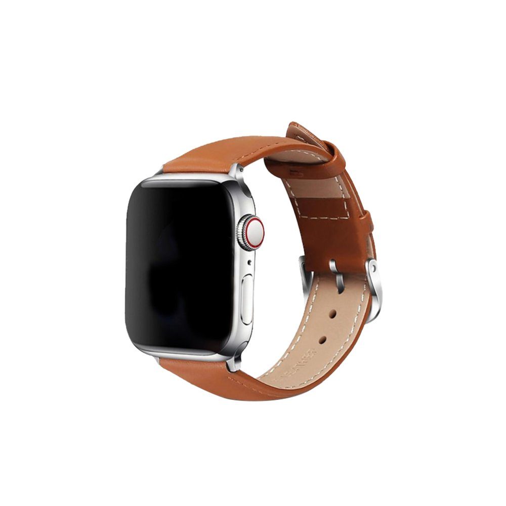 CLZ942 Apple Watch 42mm Nl26 Deri Kordon - Ürün Rengi : Kahverengi