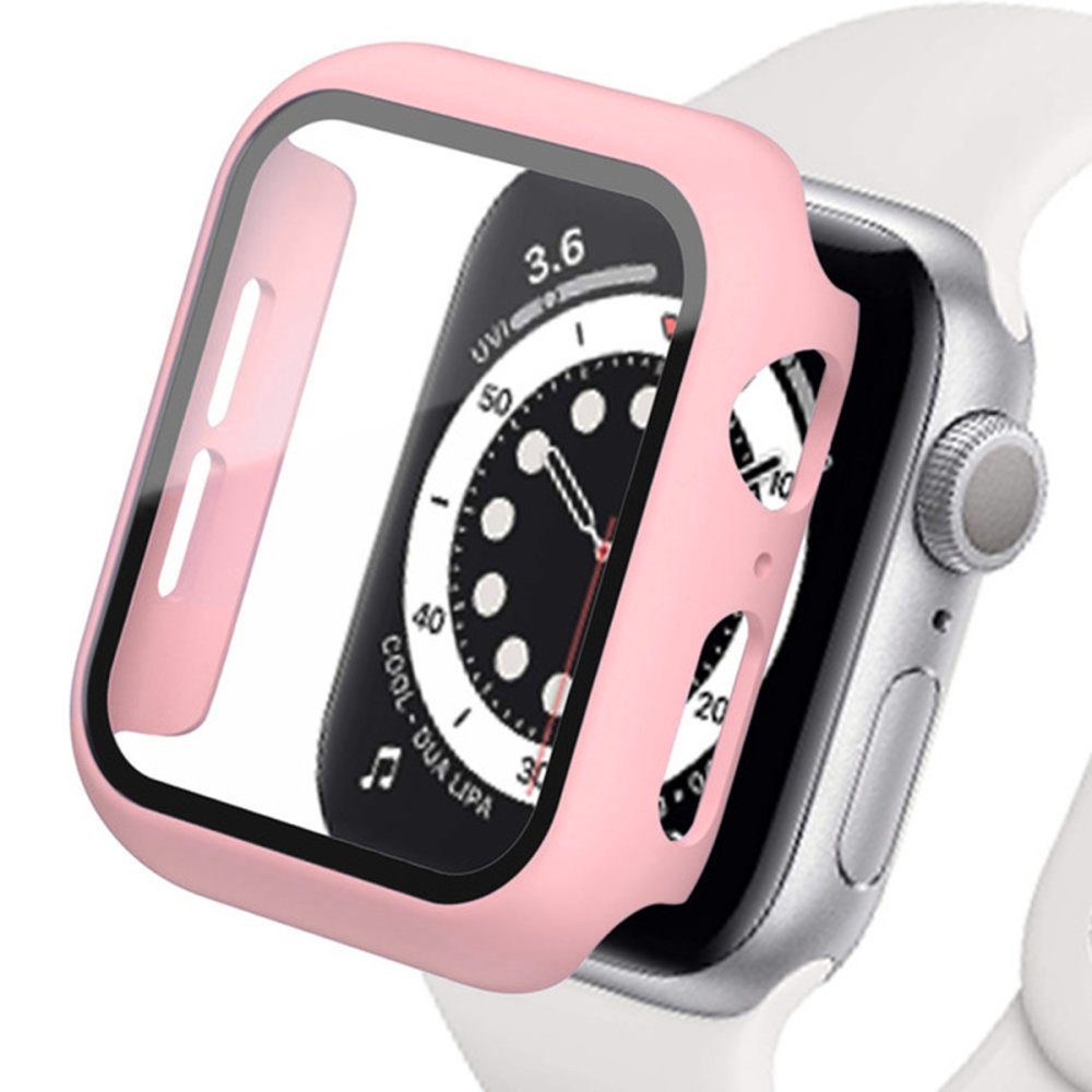 CLZ942 Apple Watch 41mm Camlı Kasa Ekran Koruyucu - Ürün Rengi : Lacivert