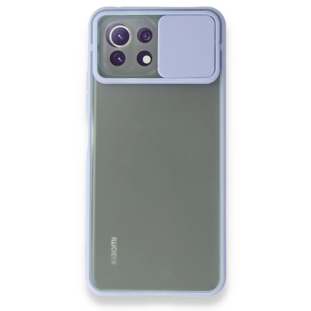 CLZ942 Xiaomi Mi 11 Lite Kılıf Palm Buzlu Kamera Sürgülü Silikon - Ürün Rengi : Turkuaz