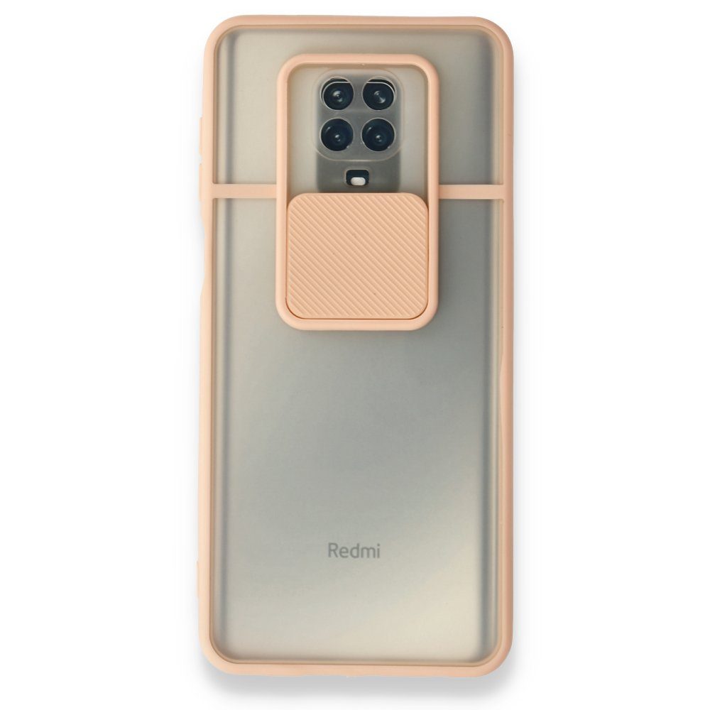 CLZ942 Xiaomi Redmi Note 9s Kılıf Palm Buzlu Kamera Sürgülü Silikon - Ürün Rengi : Pembe