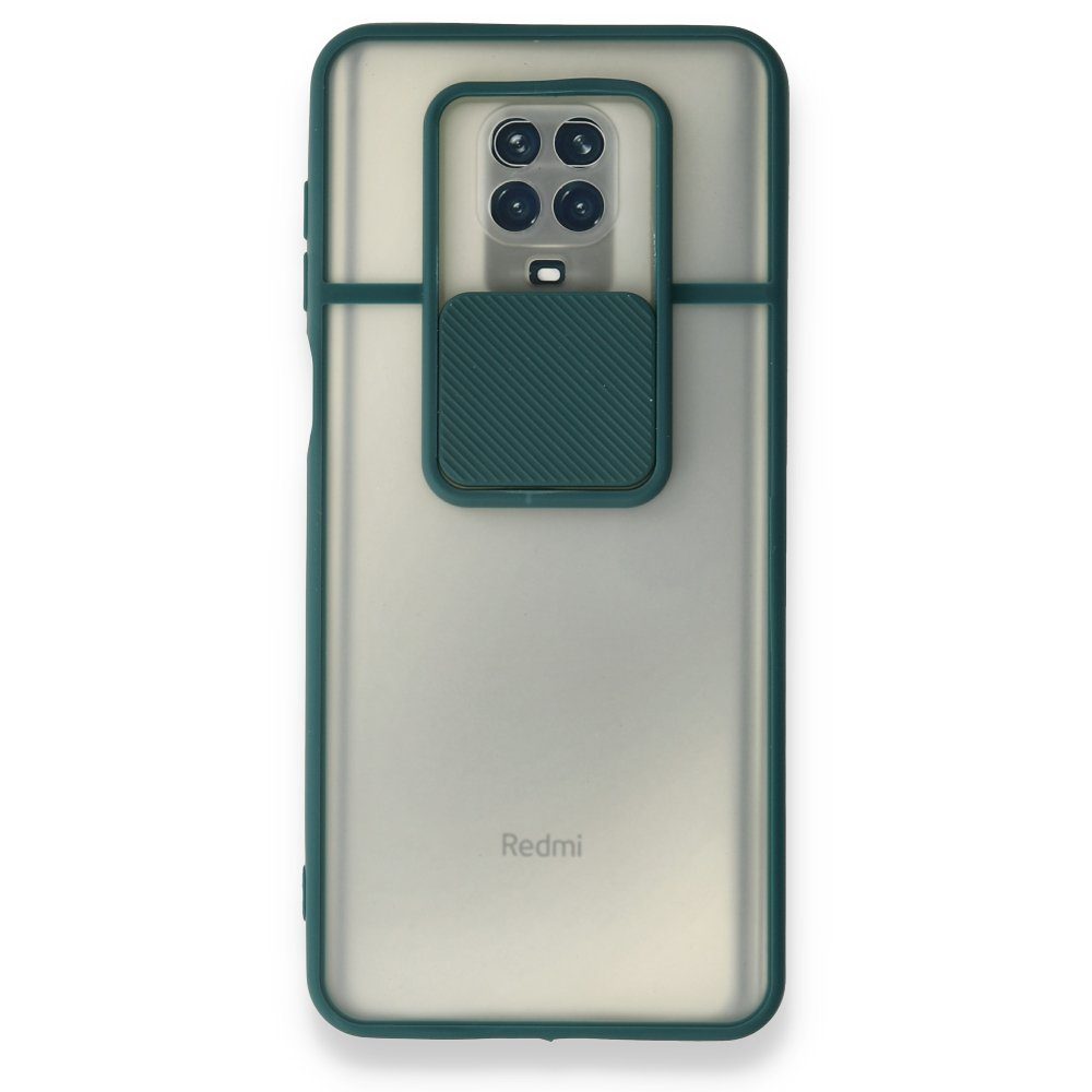 CLZ942 Xiaomi Redmi Note 9 Pro Kılıf Palm Buzlu Kamera Sürgülü Silikon - Ürün Rengi : Turkuaz