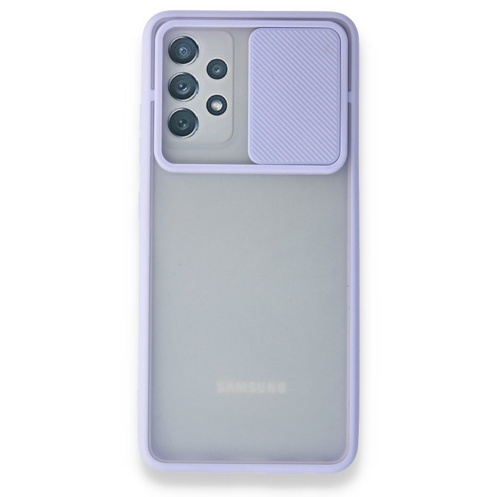 CLZ942 Samsung Galaxy A32 Kılıf Palm Buzlu Kamera Sürgülü Silikon - Ürün Rengi : Kırmızı
