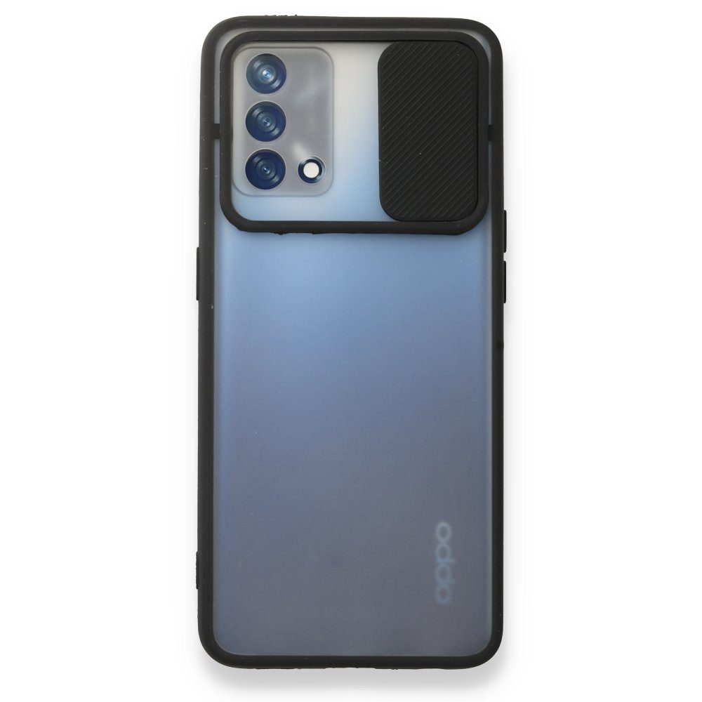 CLZ942 Oppo A74 4g Kılıf Palm Buzlu Kamera Sürgülü Silikon - Ürün Rengi : Sarı
