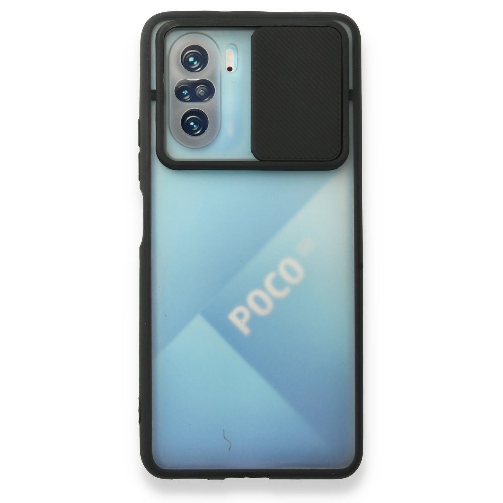 CLZ942 Xiaomi Poco F3 Kılıf Palm Buzlu Kamera Sürgülü Silikon - Ürün Rengi : Turkuaz