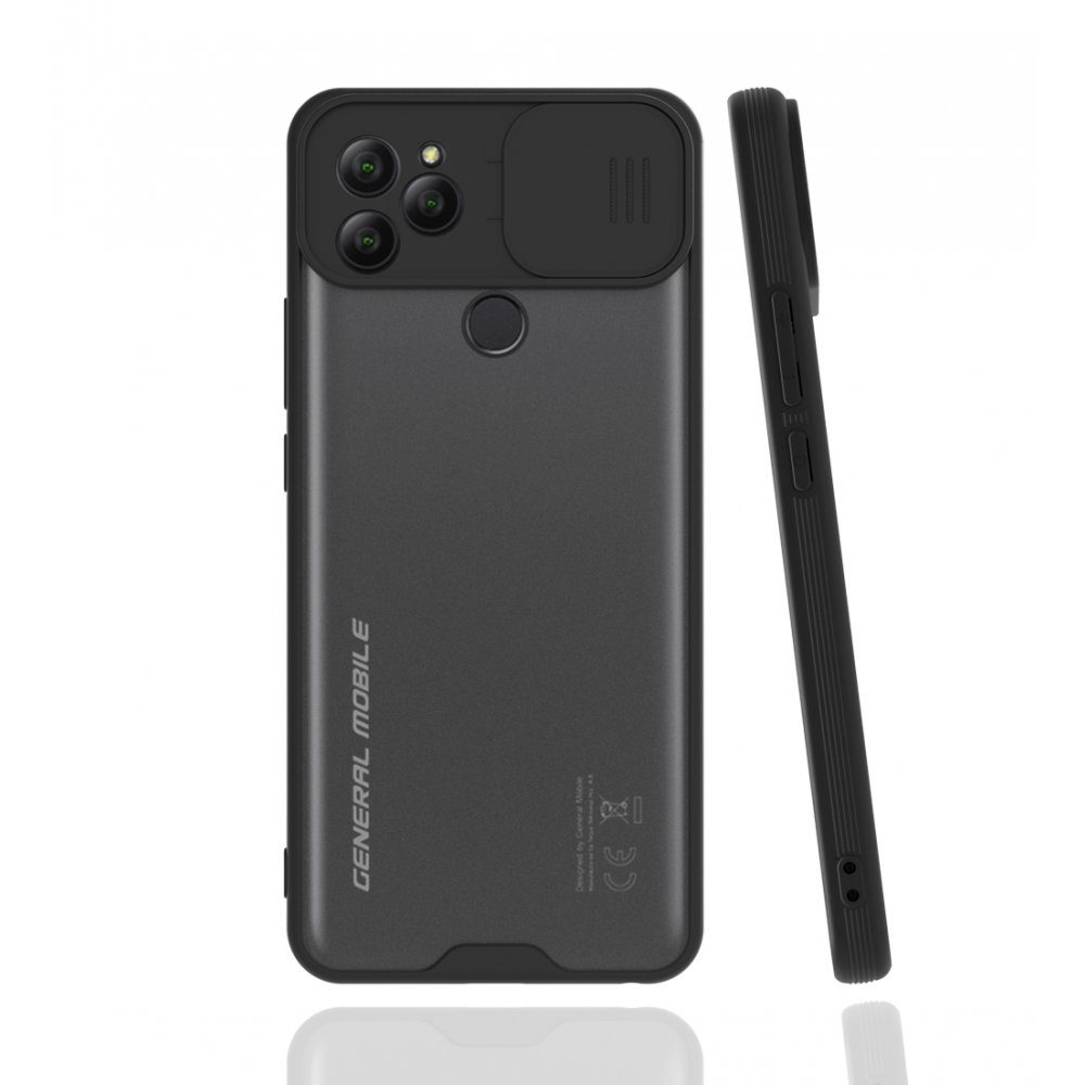 CLZ942 General Mobile Gm 21 Kılıf Platin Kamera Koruma Silikon - Ürün Rengi : Siyah